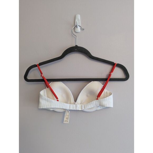 Onia Swim Dalia Bikini Top White and Red size XS Orig. $120 - Picture 3 of 5